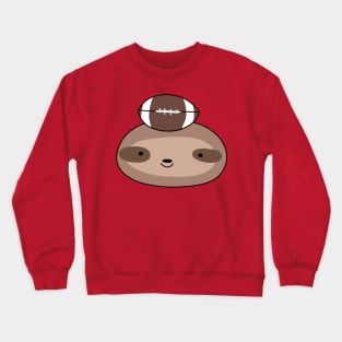 Football Face Sloth Crewneck Sweatshirt